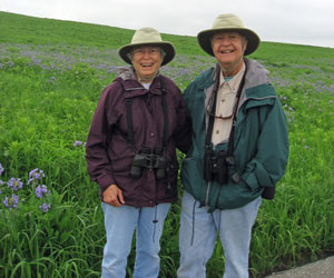 The Berriers enjoying spring wildflowers at Neal Smith NWR